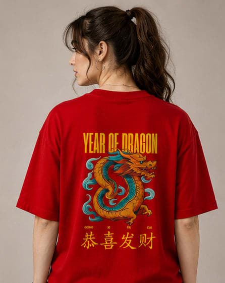 WOMEN'S YEAR OF DRAGON HEAVYWEIGHT TEE