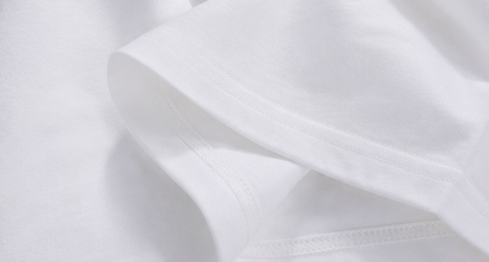 Monochrome White Heavyweight Tee Fabric Detail