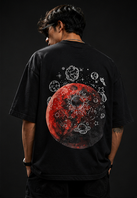 Red Moon Heavyweight Tee Back View