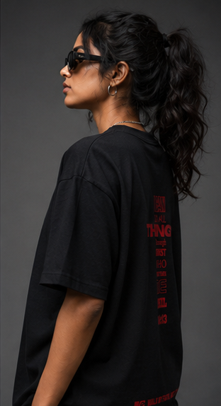 Women's Christ Cross Heavyweight Tee Side View