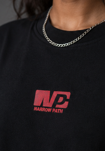 Women's Christ Cross Heavyweight Tee Collar Detail