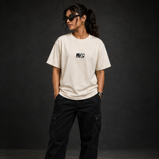 Women's Do Not Be Afraid Heavyweight Tee Model View