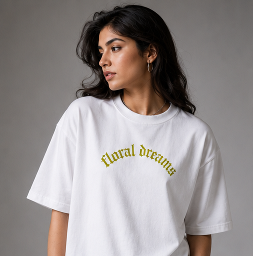 Women's Floral Dreams Heavyweight Tee Front View