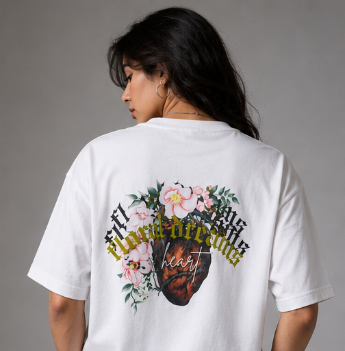Women's Floral Dreams Heavyweight Tee Back View