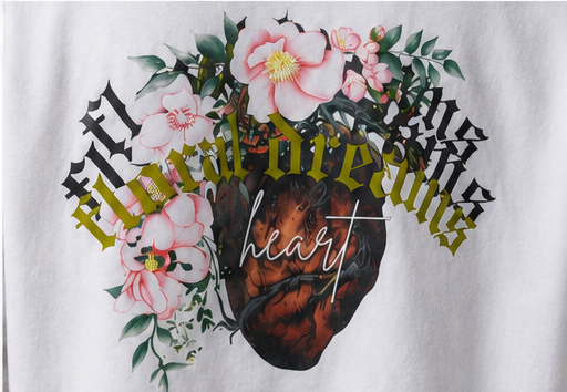 Women's Floral Dreams Heavyweight Tee Back Graphic Detail