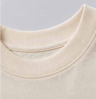 Women's Love Peace Patience Heavyweight Tee Collar Detail