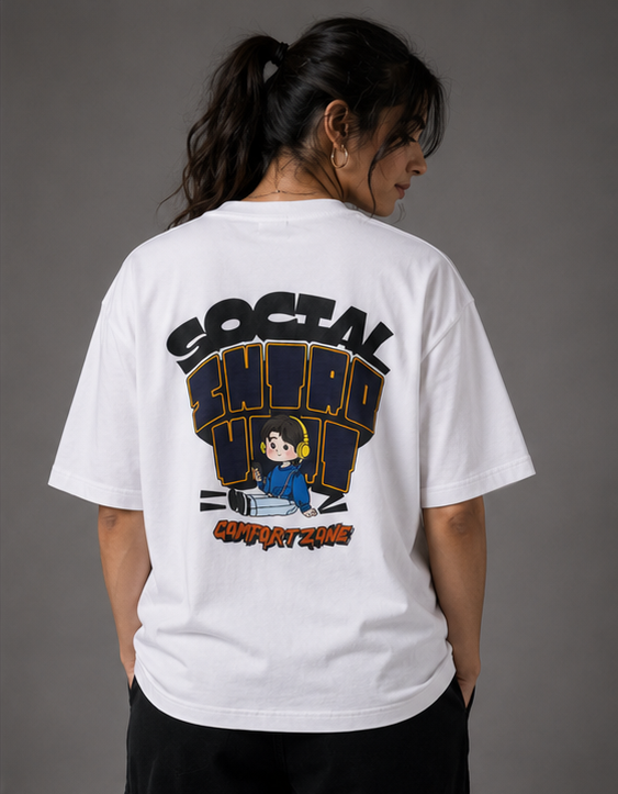 Women's Social Introvert Heavyweight Tee Back View