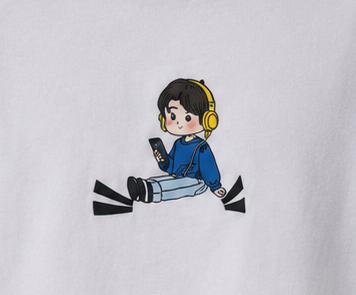 Women's Social Introvert Heavyweight Tee Front Detail View