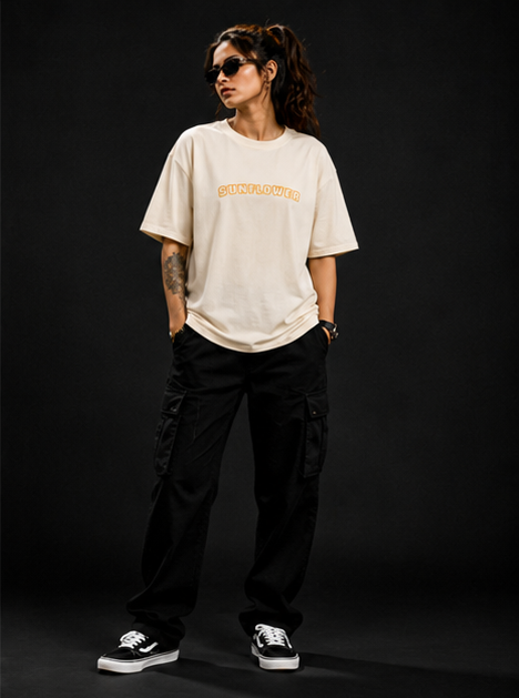 Women's Sunflower Heavyweight Tee Model View