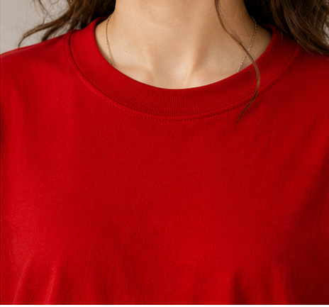 Women's Year of Dragon Heavyweight Tee Collar Detail